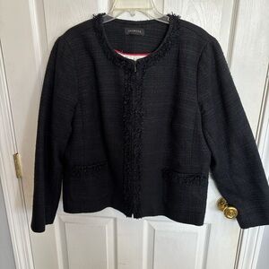 Talbots Black Textured Blazer
